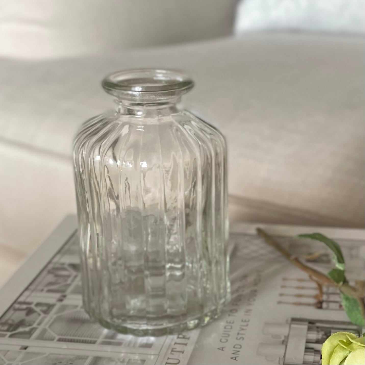 Pressed Glass Bud Vase