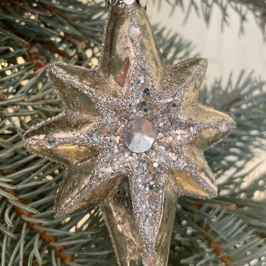 Glittered Star Hanging Decoration