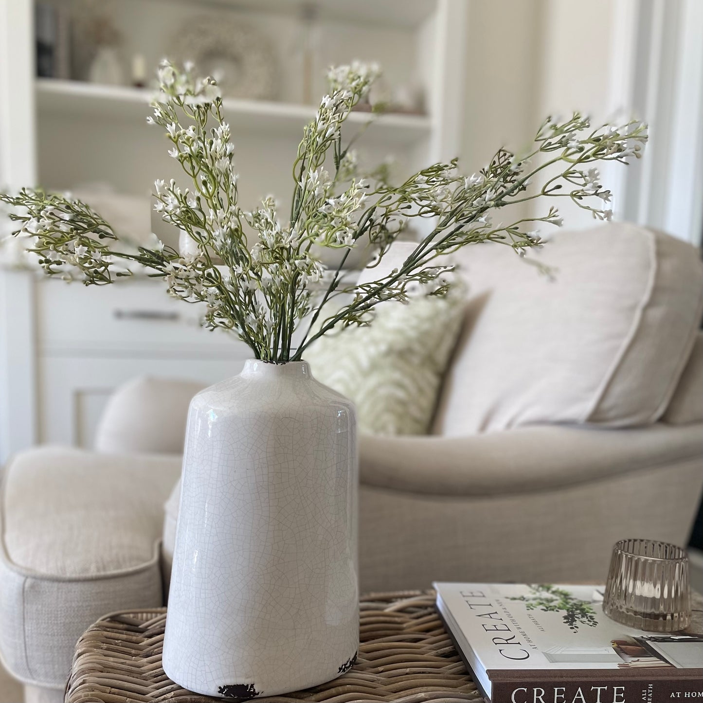 White Gypsophila Stem