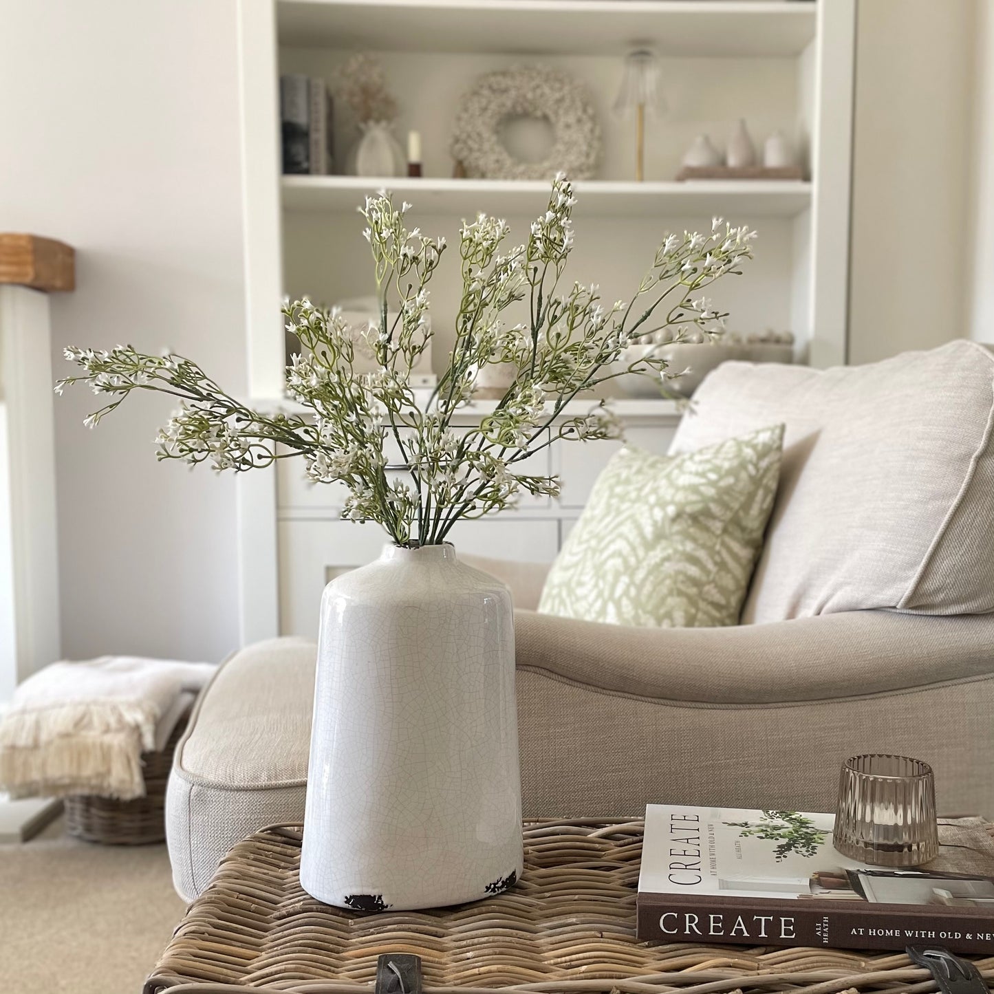 White Gypsophila Stem