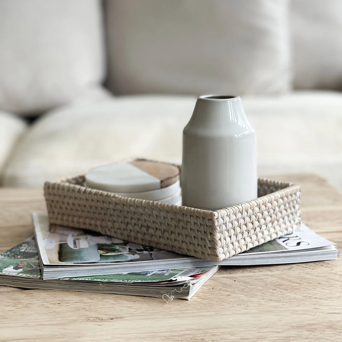Rattan Rectangular Tray