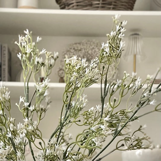 White Faux Gypsophila Stem