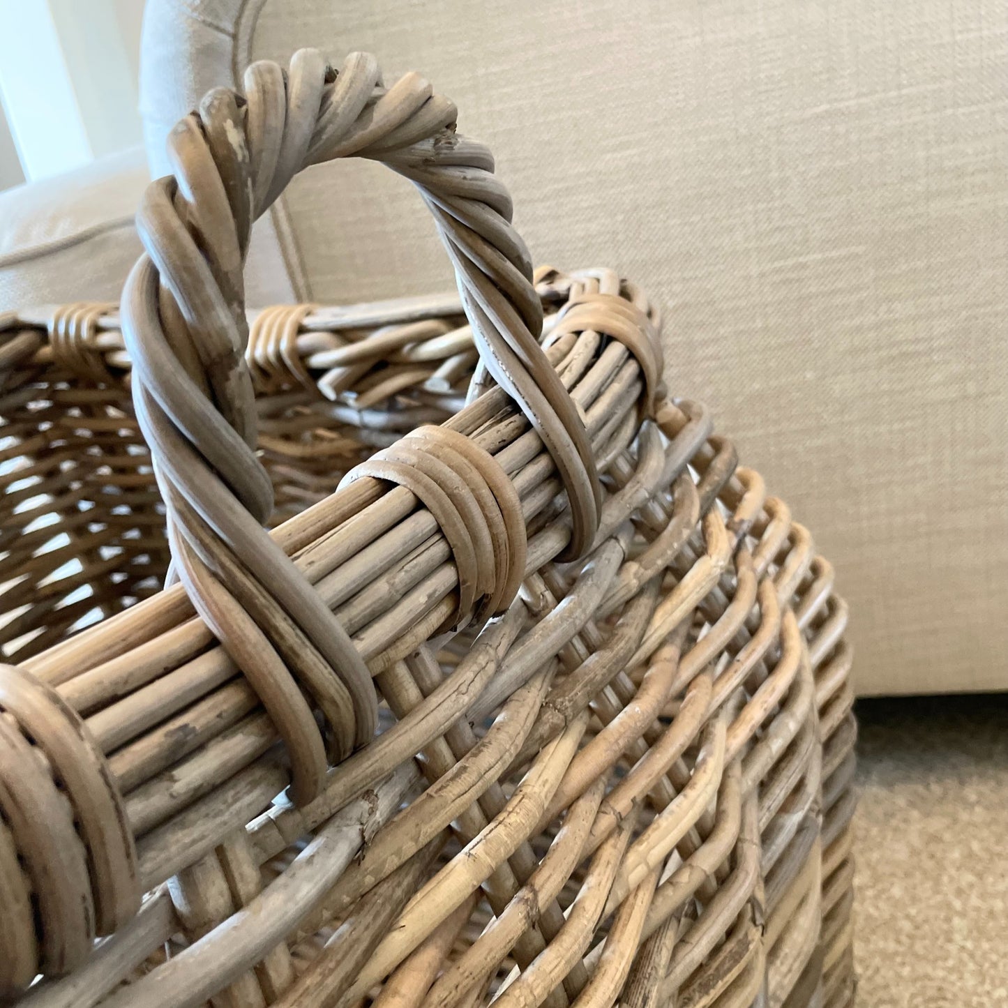 Tapered Large Rattan Basket