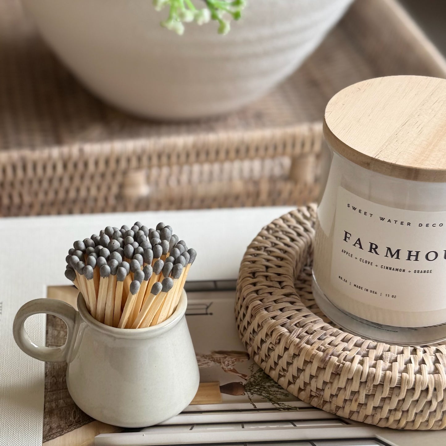 Rattan Candle Holder