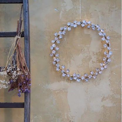 Metal Wildflower Wreath