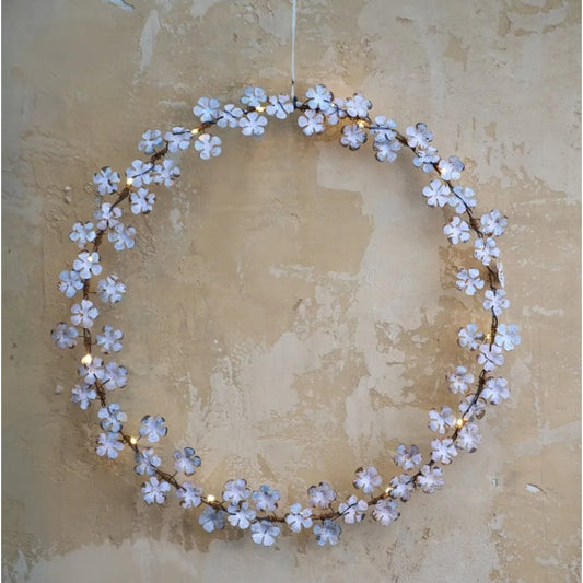 Metal Wildflower Wreath