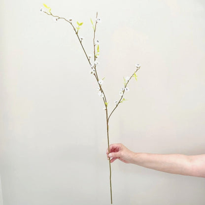 White Faux Blossom Spray