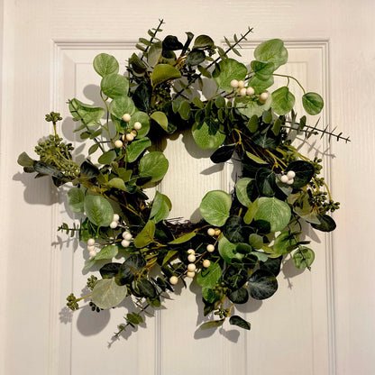 Eucalyptus And Berries Faux Wreath