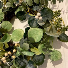 Eucalyptus And Berries Faux Wreath