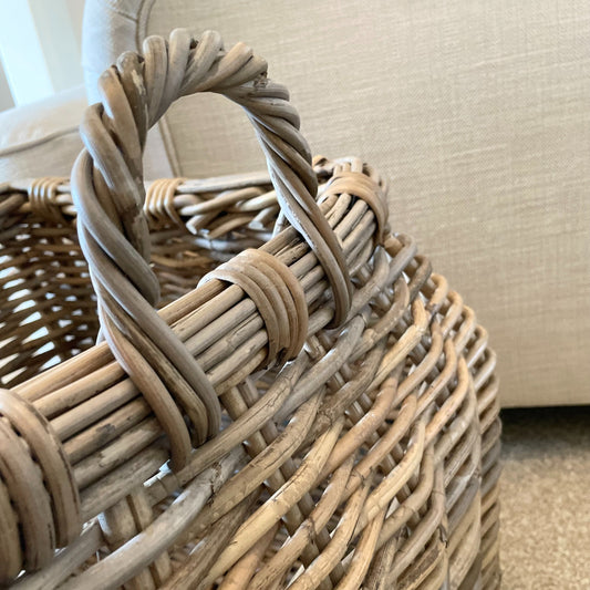 Tapered Large Rattan Basket