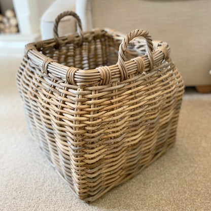 Tapered Large Rattan Basket