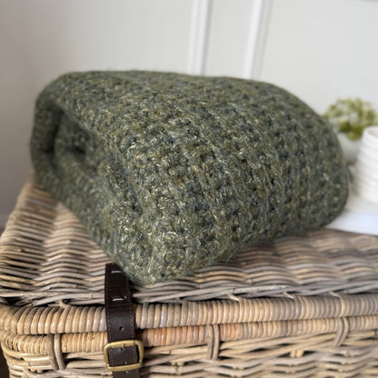 Chunky Green Throw