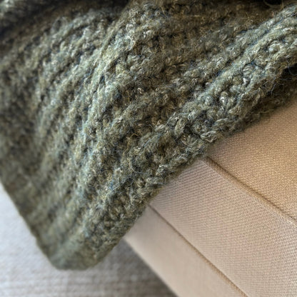 Chunky Green Throw