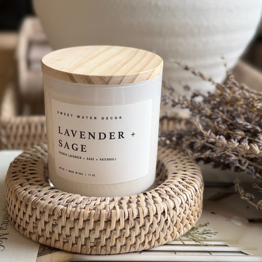 Handcrafted rattan candle holder on a table, showcasing its airy, woven pattern and cozy, natural aesthetic.