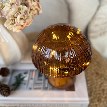 Mushroom led ornament with soft illumination, perfect to create a warm, relaxing atmosphere