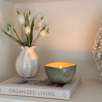 Realistic frosted snowdrop stem with delicate white blooms and soft frosted detail. Perfect for elegant winter home decor styling.