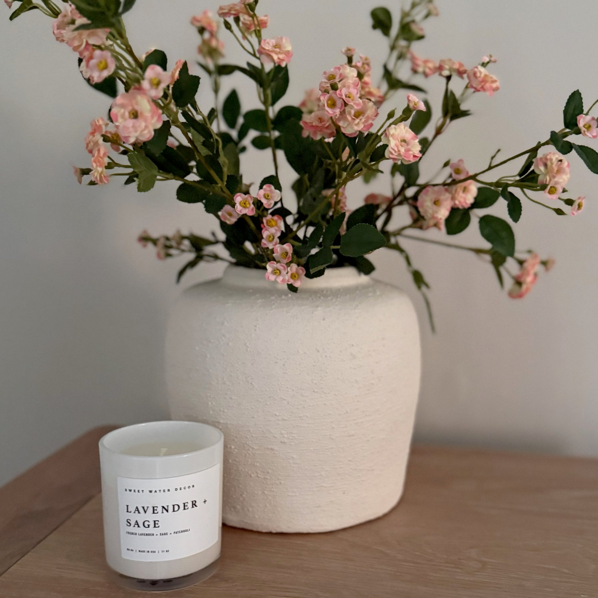 Handcrafted Hanley Vase in a classic shape and neutral tone, perfect for displaying faux stems or as a simple statement piece.