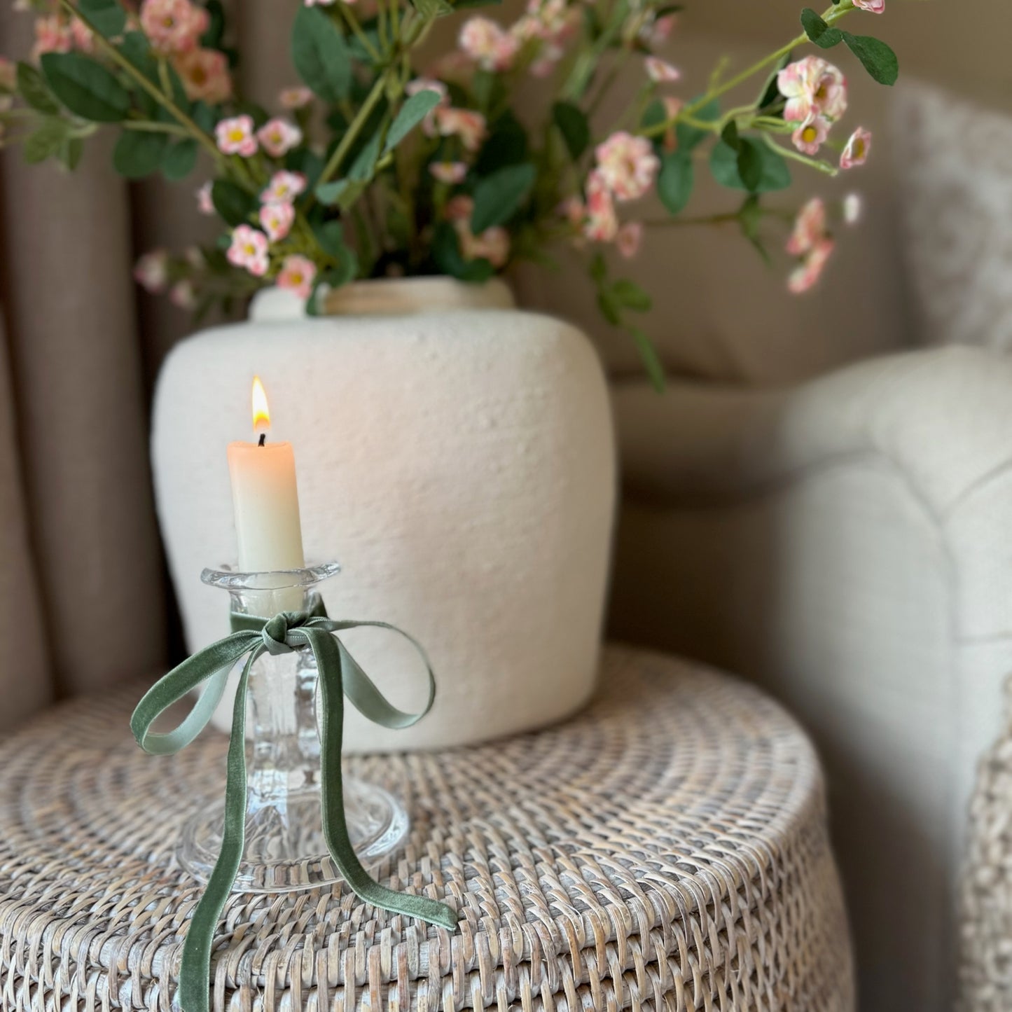 Handcrafted Hanley Vase in a classic shape and neutral tone, perfect for displaying faux stems or as a simple statement piece.