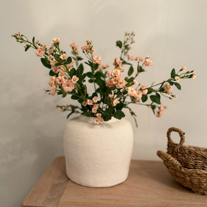 Handcrafted Hanley Vase in a classic shape and neutral tone, perfect for displaying faux stems or as a simple statement piece.